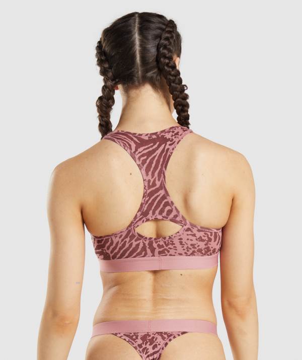 Damske Spodne Pradlo Gymshark Cotton Bralette Ruzove | YC0965248